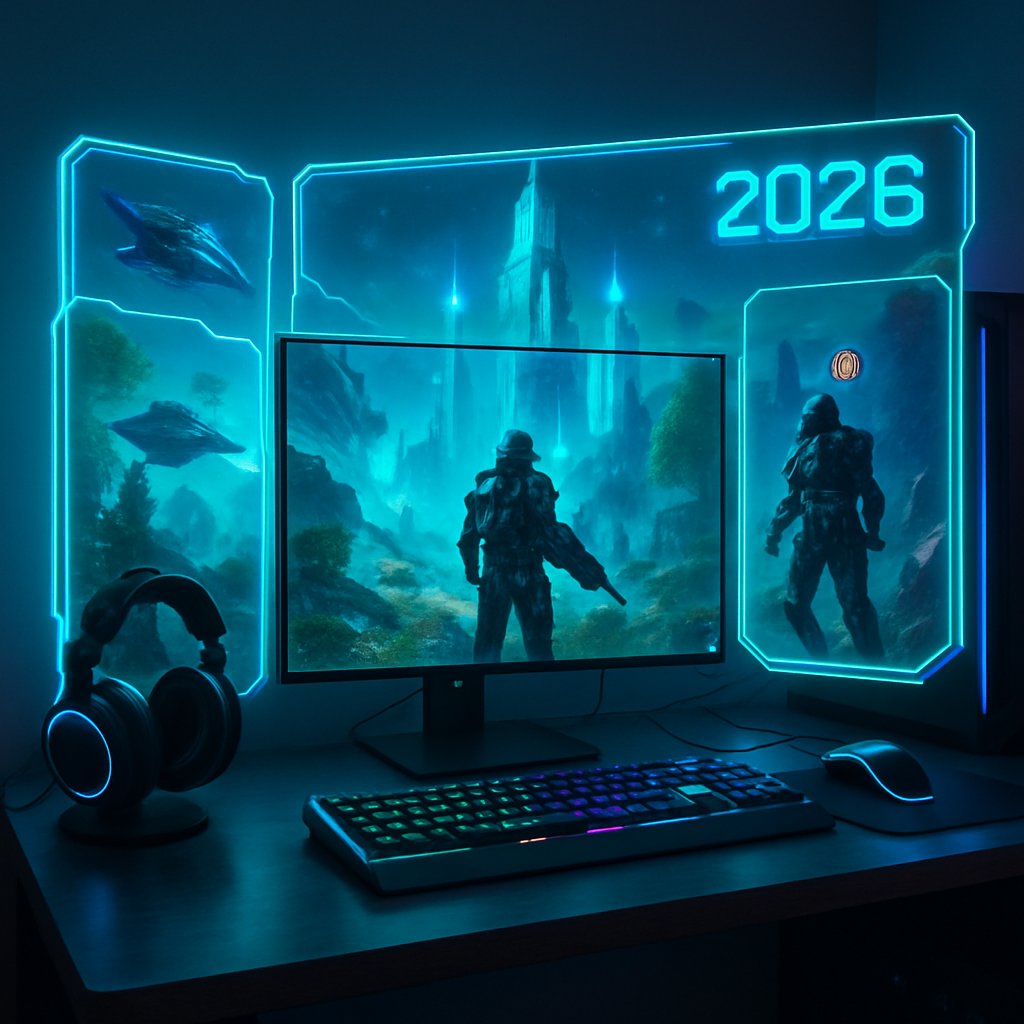 Ilustrasi Top 5 Pilihan Game Online 2026 dengan Visual Memukau